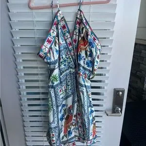 FARM Rio | Dresses | Farm Rio Tropical Tiles Embroidered Mini Dress |  Poshmark